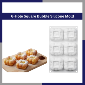 6-Hole Square Bubble Silicone Mold