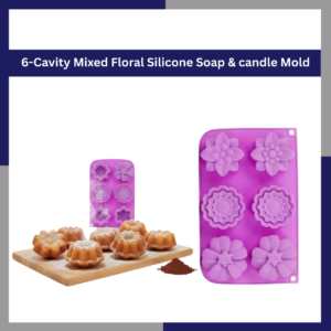 6-Cavity Mixed Floral Silicone Soap & candle Mold