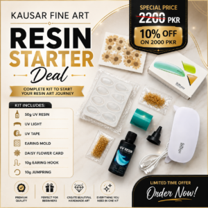 **Complete UV Resin Art Starter Kit with UV Lamp & Accessories**