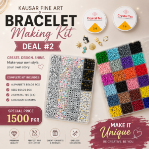 DIY Bracelet Making Kit with Alphabet & Glass Seed Beads